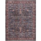 Nourison Home Grand Washables GRW02 7'10" x 9'10" Navy Brick Vintage Indoor Rug (Dropshippable)
