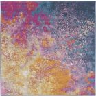 Nourison Home Passion PSN10 5' x Square Sunburst Modern Indoor Rug (Dropshippable)