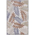 Nourison Home Aloha ALH18 2'8" x 4' Blue Mocha Rectangle Outdoor Rug (Dropshippable)