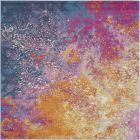 Nourison Home Passion PSN10 7'10" x Square Sunburst Modern Indoor Rug (Dropshippable)