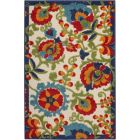 Nourison Home Aloha ALH17 2'8" x 4' Multicolor Rectangle Farmhouse Rug