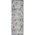 Nourison Home Aloha ALH17 2'3" x 8' Blue/Grey Runner Farmhouse Rug