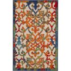Nourison Home Aloha ALH21 2'8" x 4' Multicolor Rectangle Contemporary Rug (Dropshippable)