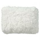 Nourison Home Shag Yarn Shimmer 14" x 20" White Indoor Throw Pillow