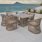 Skyline Design Ruby Rectangular Dining Set With Grey Glass