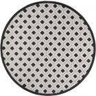 Nourison Home Aloha ALH26 7'10" x Round Black White Round Modern Rug (Dropshippable)