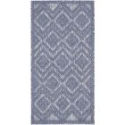 Nourison Home Versatile NRV01 2' x 4' Denim Blue Modern Rug (Dropshippable)