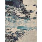 Nourison Home Celestial CES02 7'10" x 10'6" Ivory/Teal Blue Modern Indoor Rug (Dropshippable)