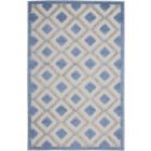 Nourison Home Aloha ALH26 2'8" x 4' Blue/Grey Rectangle Modern Rug (Dropshippable)