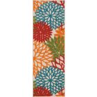 Nourison Home Aloha ALH05 2' x 6' Green Runner Tropical Rug