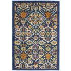 Nourison Home Allur ALR03 2' x 3' Navy Multicolor Rectangle Bohemian Indoor Rug