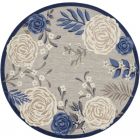 Nourison Home Aloha ALH32 7'10" x Round Blue Grey Round Contemporary Rug