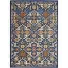 Nourison Home Allur ALR03 4' x 6' Navy Multicolor Rectangle Bohemian Indoor Rug