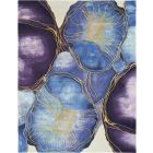 Nourison Home Prismatic PRS32 5'6" x 7'5" Blue Gold Modern Indoor Rug (Dropshippable)