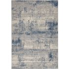 Nourison Home Rustic Textures RUS10 3'11" x 5'11" Ivory Blue Modern Indoor Rug (Dropshippable)