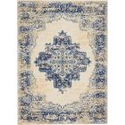Nourison Home Grafix GRF14 5'3" x 7'3" White Vintage Indoor Rug (Dropshippable)