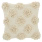 Nourison Home Lifestyle Tufted Pom Poms 18" x 18" Ivory Indoor Throw Pillow