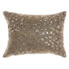 Nourison Home Sofia Fully Beaded 10" x 14" Pewter Indoor Throw Pillow