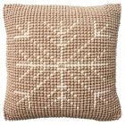 Nourison Home Holiday Pillows Loop Snowflake 20" x 20" Beige Ivory Indoor Throw Pillow