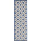 Nourison Home Aloha ALH26 2' x 6' Blue/Grey Runner Modern Rug (Dropshippable)