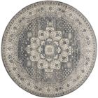 Nourison Home Quarry QUA07 7'10" x Round Grey/Ivory Vintage Indoor Rug (Dropshippable)