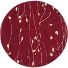 Nourison Home Grafix GRF15 4' x Round Red Contemporary Indoor Rug (Dropshippable)