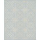 Nourison Home Jubilant JUB06 7'10" x 9'10" Ivory/Light Blue Farmhouse Indoor Rug (Dropshippable)