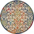 Nourison Home Aloha ALH21 7'10" x Round Multicolor Contemporary Rug