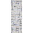 Nourison Home Whimsicle WHS09 2' x 8' Ivory Blue Modern Indoor Rug (Dropshippable)