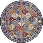 Nourison Home Grafix GRF31 8' x Round Multicolor Bohemian Indoor Rug (Dropshippable)