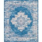 Nourison Home Grafix GRF14 7'10" x 9'10" Blue Vintage Indoor Rug (Dropshippable)