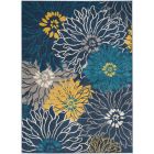 Nourison Home Passion PSN17 5'3" x 7'3" Blue Contemporary Indoor Rug (Dropshippable)