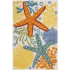 Nourison Home Aloha ALH24 2'8" x 4' Multicolor Rectangle Coastal, Nautical & Beach Rug (Dropshippable)