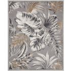 Nourison Home Seaside SDS01 7'10" x 9'10" Grey Tropical Indoor Rug