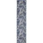 Nourison Home Aloha ALH18 2'3" x 10' Ivory/Navy Runner Tropical Rug (Dropshippable)