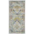 Nourison Home Ankara Global ANR07 2' x 4' Blue/Green Rectangle Vintage Indoor Rug (Dropshippable)