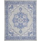 Nourison Home Whimsicle WHS03 7' x 10' Grey Blue Farmhouse Indoor Rug (Dropshippable)