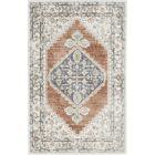 Nourison Home Astra Machine Washable ASW11 4' x 6' Grey Multicolor Rectangle Vintage Indoor Rug