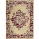 Nourison Home Grafix GRF14 6' x 9' Cream/Red Vintage Indoor Rug (Dropshippable)