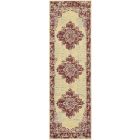 Nourison Home Grafix GRF14 2'3" x 7'6" Cream/Red Vintage Indoor Rug (Dropshippable)