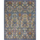 Nourison Home Allur ALR03 7'10" x 9'10" Navy Multicolor Rectangle Bohemian Indoor Rug