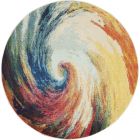 Nourison Home Celestial CES07 4' x Round Wave Modern Indoor Rug (Dropshippable)