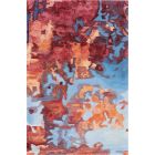 Nourison Home Prismatic PRS13 3'9" x 5'9" Blue/Flame Modern Indoor Rug