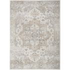 Nourison Home Astra Machine Washable ASW12 6'7" x 9' Silver Grey Rectangle Vintage Indoor Rug