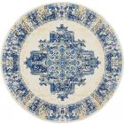 Nourison Home Grafix GRF14 8' x Round White Vintage Indoor Rug (Dropshippable)
