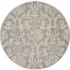 Nourison Home Jubilant JUB09 5'3" x Round Grey Vintage Indoor Rug (Dropshippable)