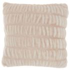 Nourison Home Faux Fur Ruched Faux Rabbit 20" x 20" Blush Indoor Throw Pillow