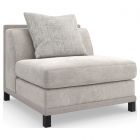 Caracole Upholstery Tuxedo Armless Chair - Fresh Neutral Colorway