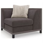 Caracole Upholstery Tuxedo Corner - Deep Chocolate Brown