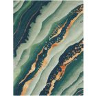 Nourison Home Prismatic PRS30 5'6" x 7'5" Emerald Modern Indoor Rug (Dropshippable)